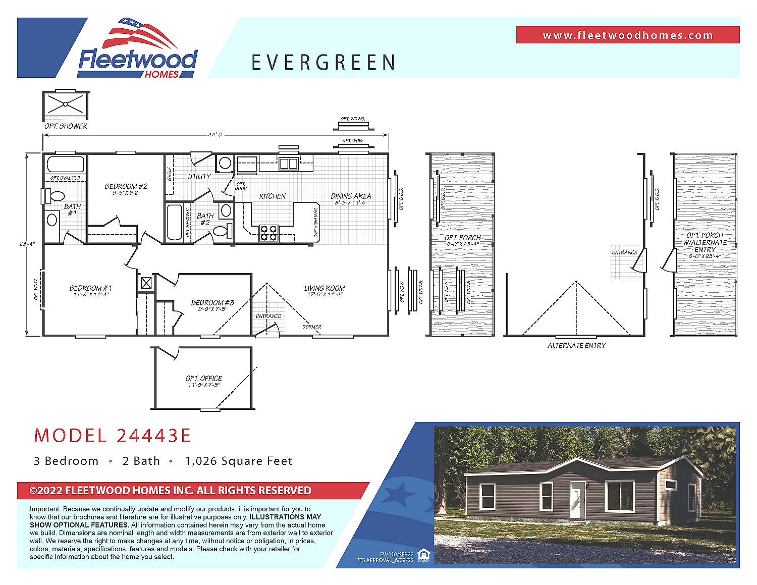 Oregon Trail Homes Hermiston Fleetwood Lot Model Floorplans